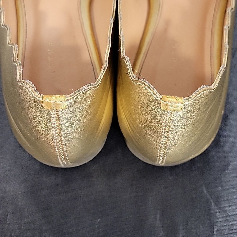 M MARTHA EVERYDAY METALLIC WOMEN"S BALLERINAS SCALLOPED EDGE DETAILS FLAT - Picture 7 of 12